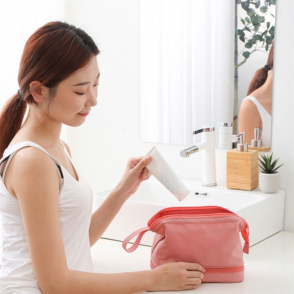 Ultimate Makeup Travel Pouch, Double Layer Cosmetic Bag, Waterproof Organizer Case, Unique Makeup Bag, Cosmetic Travel Bag, Waterproof Organizer Case, Toiletry Bag for Women Ultimate Makeup Travel Pouch, Double Layer Cosmetic Bag, Waterproof Organizer Case, Unique Makeup Bag, Cosmetic Travel Bag, Waterproof Organizer Case, Toiletry Bag for Women